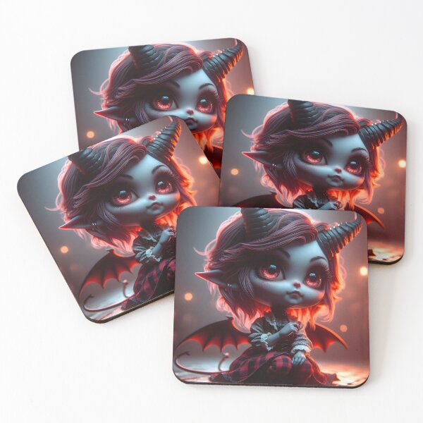 Item preview, Little Demon Chibi Girl designed and sold by GalleryBrisArt.