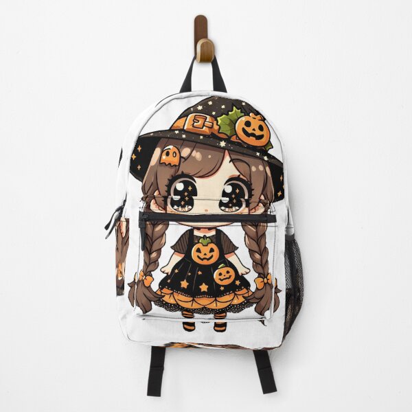 Item preview, Kawaii Pumpkin Witch Girl with Braids designed and sold by Chokhdi289shop.