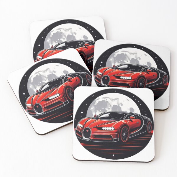 Item preview, Red Bugatti with Full Moon in the Back designed and sold by GeneralDaily.