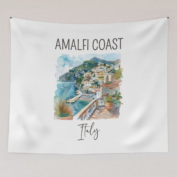 Item preview, A Watercolor Design of Amalfi Coast - Italy  designed and sold by Sketch-Shack.