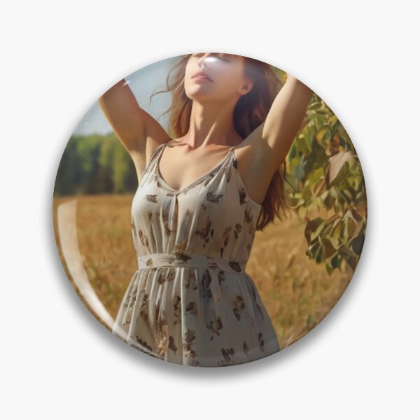 Item preview, Autumnal fall seasonal art of a beautiful woman standing in a corn field after Bougereau designed and sold by Vintage Designs +.