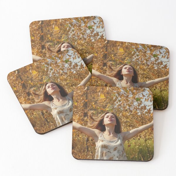 Item preview, Autumnal fall seasonal art of a beautiful woman standing in a corn field after Bougereau designed and sold by Vintage Designs +.
