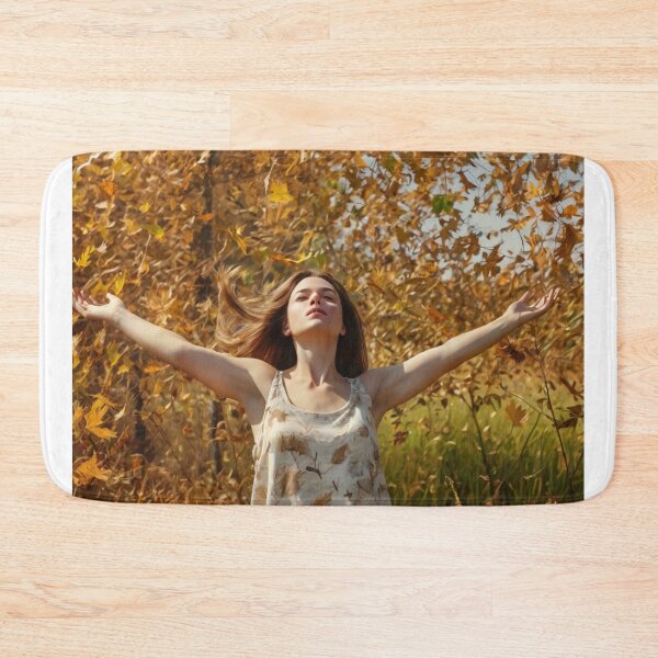 Item preview, Autumnal fall seasonal art of a beautiful woman standing in a corn field after Bougereau designed and sold by Vintage Designs +.