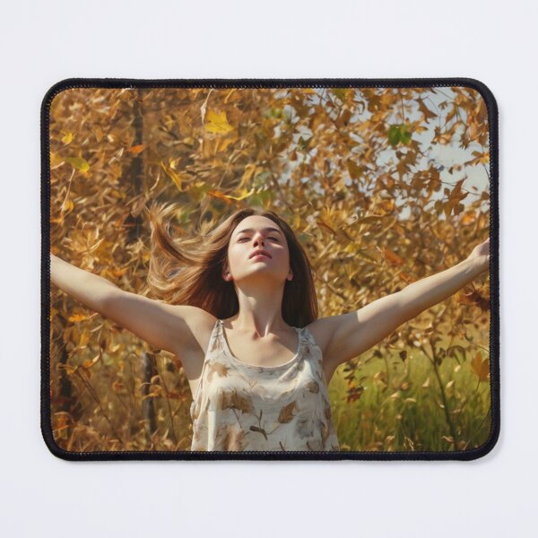 Item preview, Autumnal fall seasonal art of a beautiful woman standing in a corn field after Bougereau designed and sold by Vintage Designs +.
