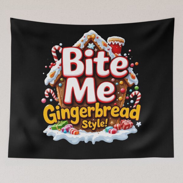Item preview, Bite Me Gingerbread Style - Funny Christmas Design by LaLi Designs designed and sold by LaLi-Designs.