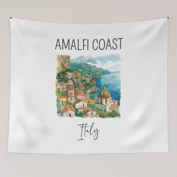 Item preview, A Watercolor Design of Amalfi Coast - Italy  designed and sold by Sketch-Shack.