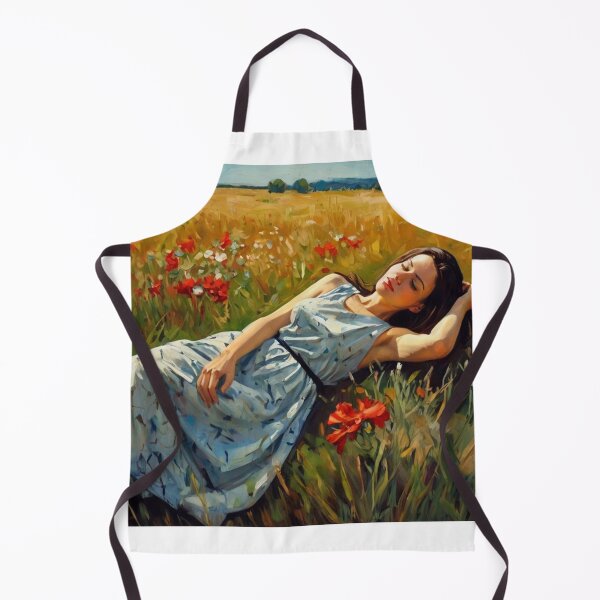 Item preview, Autumnal fall seasonal art of a beautiful woman laying in a poppy field after Bougereau designed and sold by Vintage Designs +.