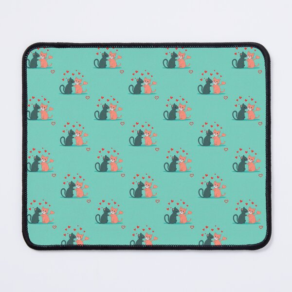 Item preview, Adorable Cat and Mouse in Love – Cute Furry Romance Illustration designed and sold by Pastel-Pulse.