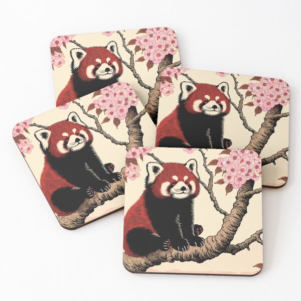 Item preview, Ukiyo-E Japanese Red Panda Sakura designed and sold by RayCrimson.