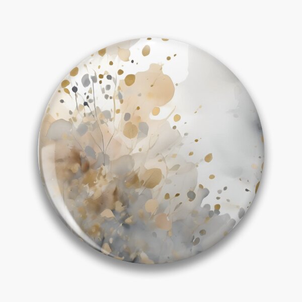 Item preview, Watercolor Florals Pattern Gold Grey ,  Feminine Romantic Elegant Pattern designed and sold by KolorellaS.