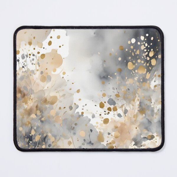 Item preview, Watercolor Florals Pattern Gold Grey ,  Feminine Romantic Elegant Pattern designed and sold by KolorellaS.