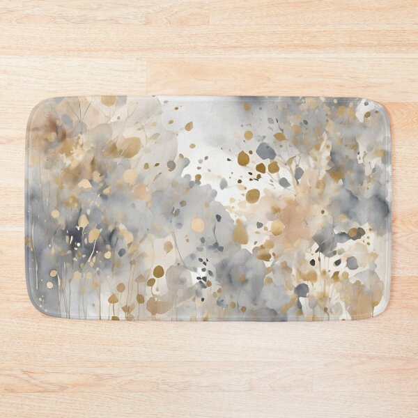 Item preview, Watercolor Florals Pattern Gold Grey ,  Feminine Romantic Elegant Pattern designed and sold by KolorellaS.