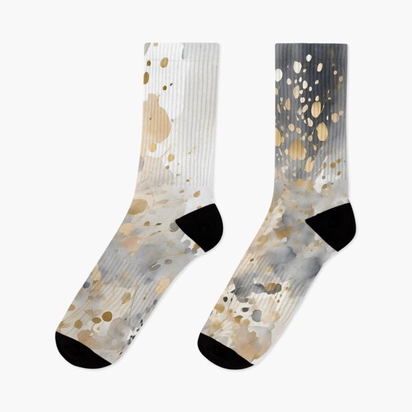 Item preview, Watercolor Florals Pattern Gold Grey ,  Feminine Romantic Elegant Pattern designed and sold by KolorellaS.