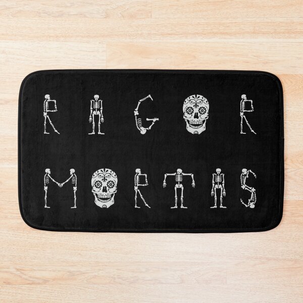 Item preview, Early Onset Rigor Mortis (white on black) designed and sold by Covengirl666.