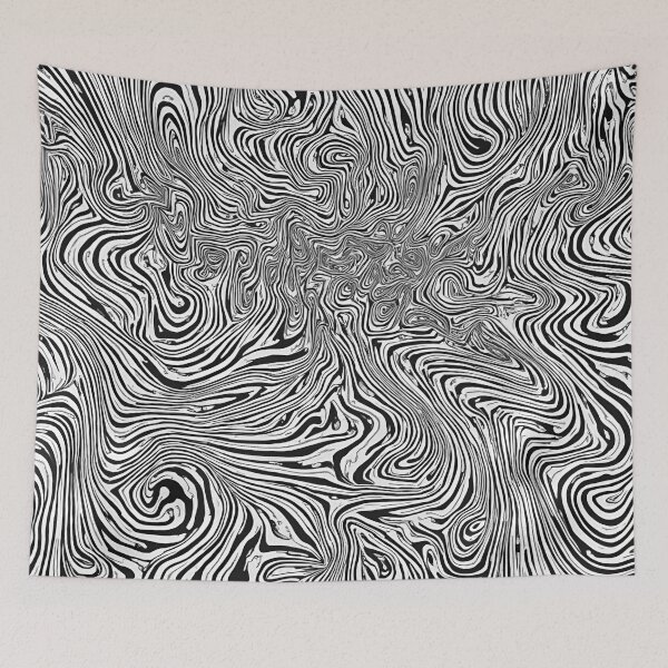 Item preview, Psychedelic Waves in Monochrome designed and sold by AmuraLumina.