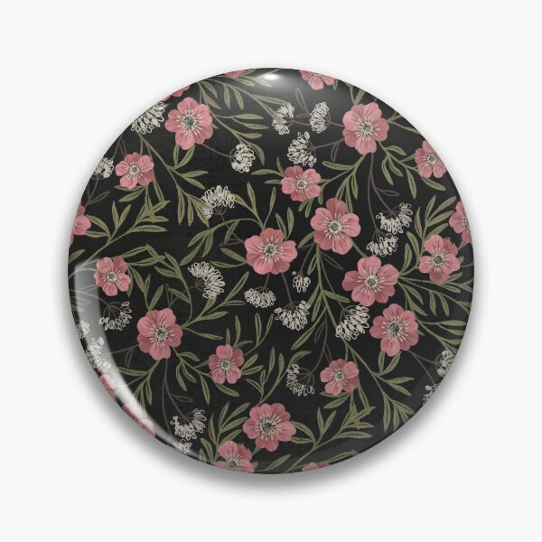 Item preview, folk floral rose bramble dark designed and sold by lauragraves.