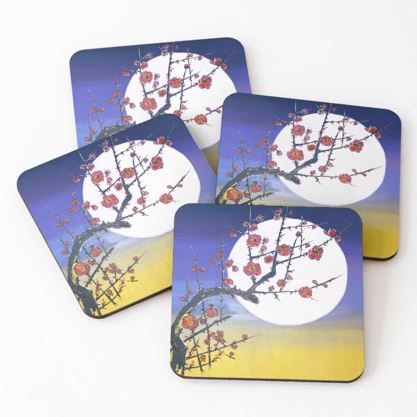 Item preview, A Red Plum Branch against the Summer Moon after Hiroshige designed and sold by muhaonline.