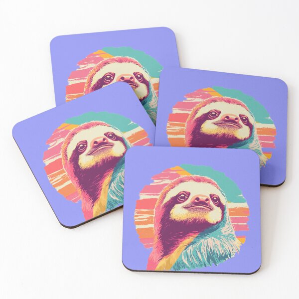 Item preview, Retro Lazy Sloth – Funny Vintage Animal Design designed and sold by harmzk90.