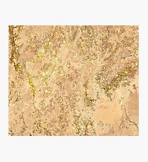 Rose gold marble stone pattern Photographic Print