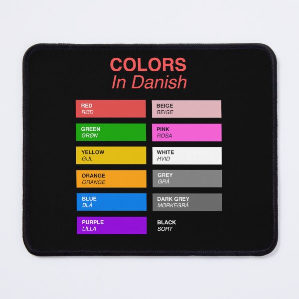 Item preview, Danish Colors - Colors in Danish designed and sold by HiddenVerb.