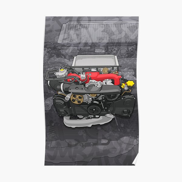 EJ20 with background Poster
