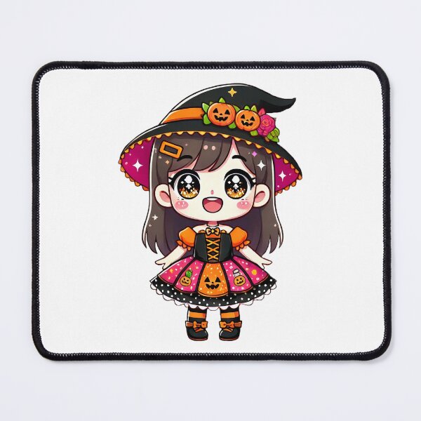 Item preview, Kawaii Halloween Witch with Pumpkin Hat designed and sold by Chokhdi289shop.