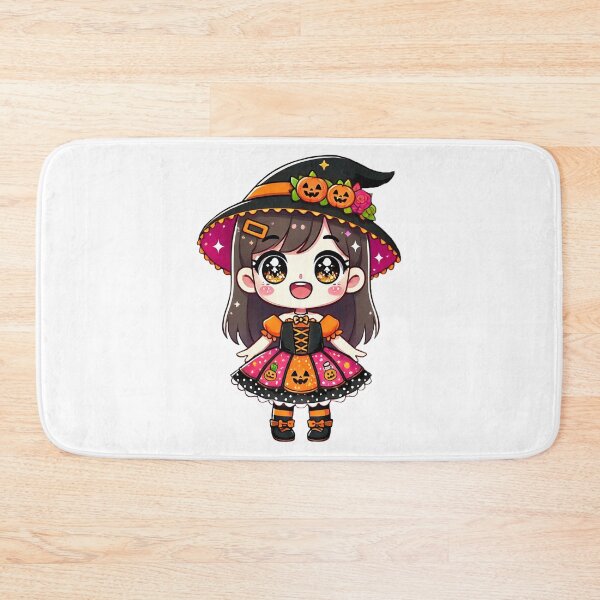 Item preview, Kawaii Halloween Witch with Pumpkin Hat designed and sold by Chokhdi289shop.
