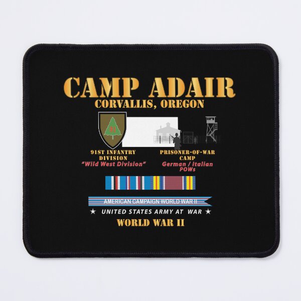 Item preview, Camp Adair - Corvallis, Oregon - 91st ID, POW Camp w SVC AMCAM - WWII X 300 designed and sold by Military Insignia Products.