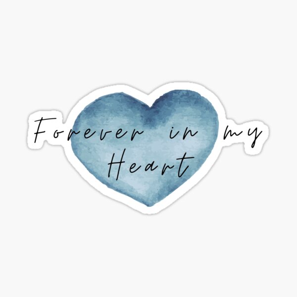 Item preview, Forever In My Heart Watercolor Blue Heart Design designed and sold by BiRoMaConcept.