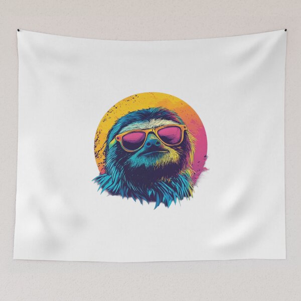 Item preview, Funny Sloth Vibes – Retro Lazy Life Graphic Tee designed and sold by harmzk90.