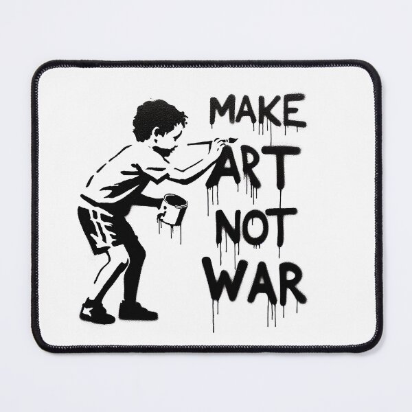 Item preview, Make Art Not War Graffiti Stencil, Banksy inspired designed and sold by EdgyEdgeArt.
