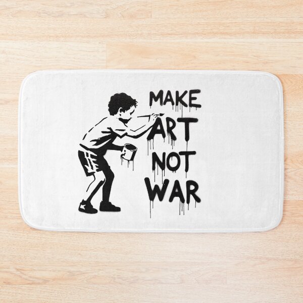 Item preview, Make Art Not War Graffiti Stencil, Banksy inspired designed and sold by EdgyEdgeArt.