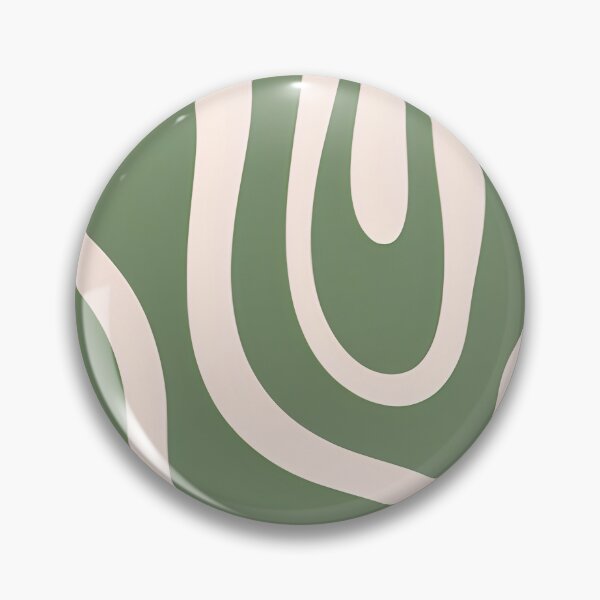 Item preview, Retro Modern Groovy Fluid Wavy Pattern ,  green, cream designed and sold by Prints and Lifestyle.