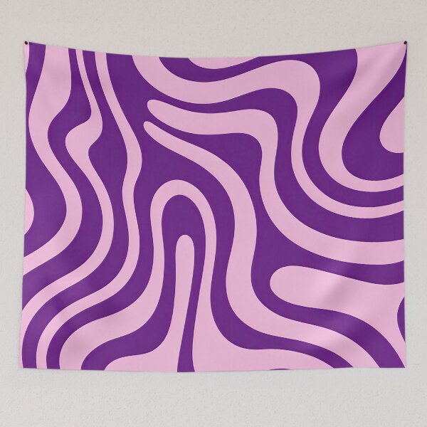Item preview, Retro Modern Groovy Fluid Wavy Pattern  Purple designed and sold by Prints and Lifestyle.