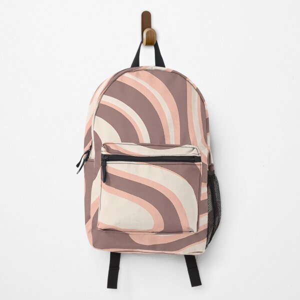 Item preview, Retro Modern Groovy Fluid Wavy Pattern Brown, Peach designed and sold by Prints and Lifestyle.