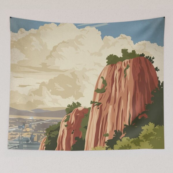 Item preview, Brisbane Vintage Travel Poster designed and sold by TravelerRat.