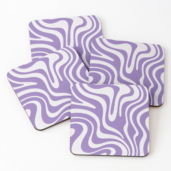 Item preview, Retro Modern Groovy Fluid Wavy Pattern , violet designed and sold by Prints and Lifestyle.