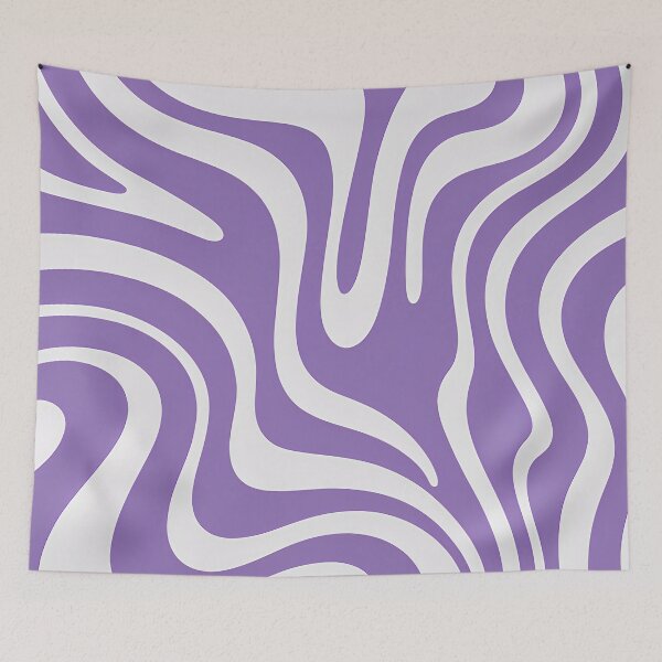 Item preview, Retro Modern Groovy Fluid Wavy Pattern , violet designed and sold by Prints and Lifestyle.