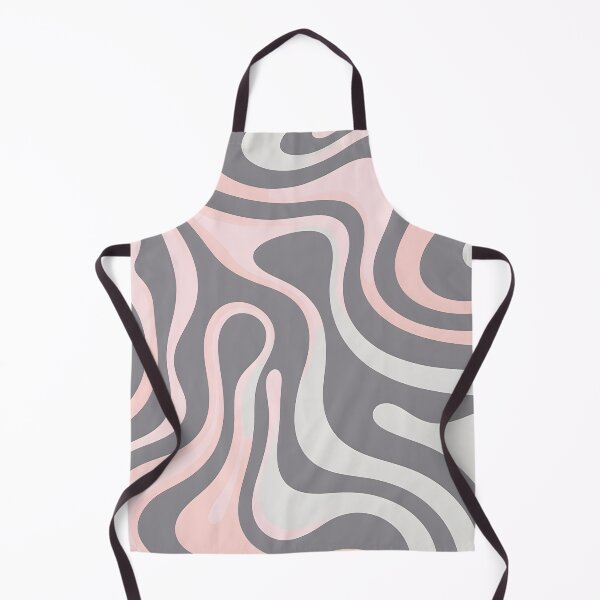 Item preview, Retro Modern Groovy Fluid Wavy Pattern  Peach, Gray designed and sold by Prints and Lifestyle.