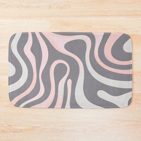 Item preview, Retro Modern Groovy Fluid Wavy Pattern  Peach, Gray designed and sold by Prints and Lifestyle.