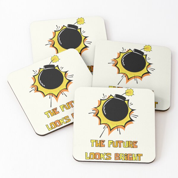 Item preview, The Future Looks Bright. Ironic Comic-Style Explosion Dark Homour designed and sold by Rebel-Design.