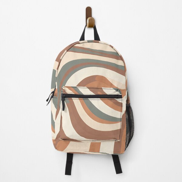 Item preview, Retro Modern Groovy Fluid Wavy Pattern Brown, designed and sold by Prints and Lifestyle.