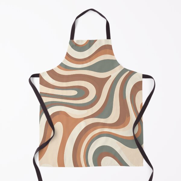 Item preview, Retro Modern Groovy Fluid Wavy Pattern  Brown,  designed and sold by Prints and Lifestyle.