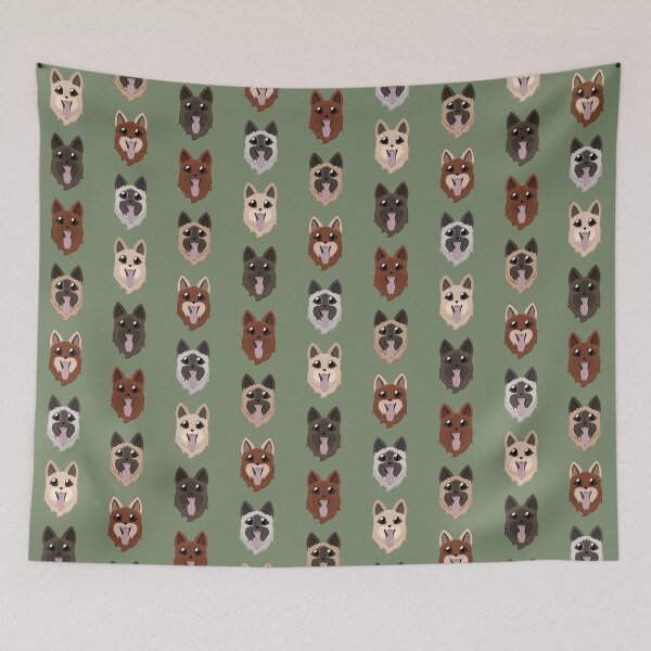 Item preview, Illustration pattern of Eurasier dog face designed and sold by Knytt.