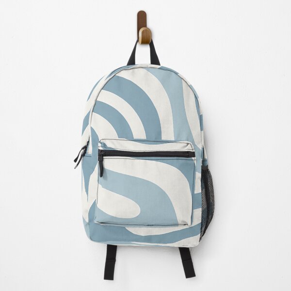 Item preview, Retro Modern Groovy Fluid Wavy Pattern Light Blue designed and sold by Prints and Lifestyle.