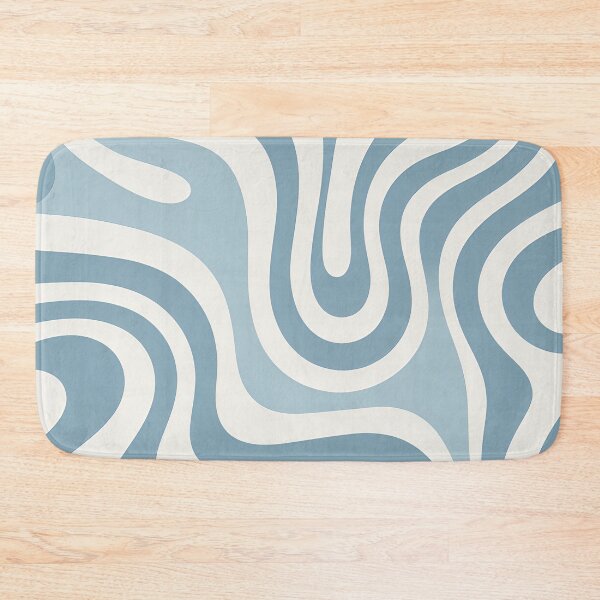 Item preview, Retro Modern Groovy Fluid Wavy Pattern  Light Blue designed and sold by Prints and Lifestyle.