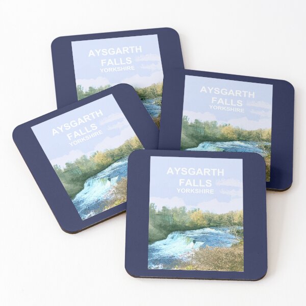 Item preview, Aysgarth Falls Yorkshire Travel location poster designed and sold by BarbaraGlebska.