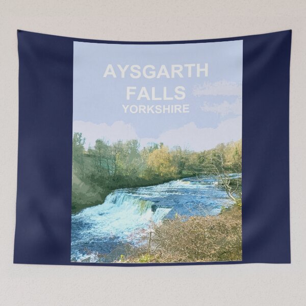 Item preview, Aysgarth Falls Yorkshire Travel location poster designed and sold by BarbaraGlebska.