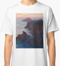 Rocks at Belle-lle, Port-Domois by Claude Monet Classic T-Shirt