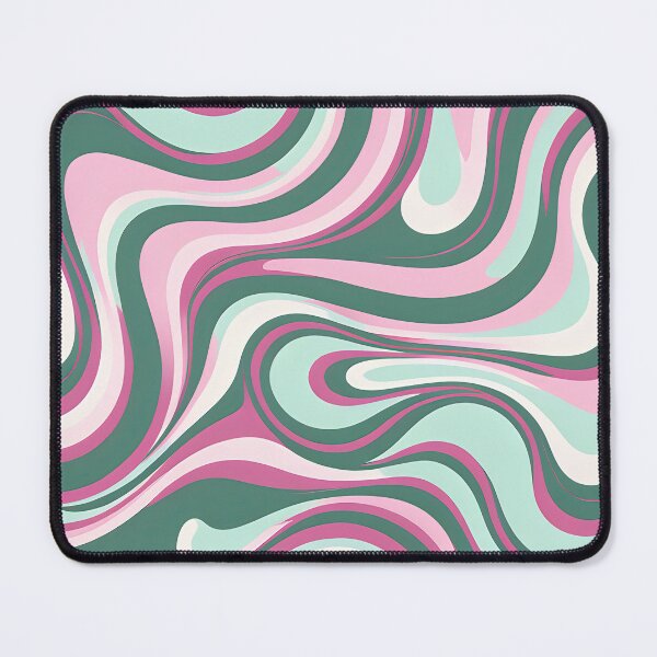 Item preview, Retro Modern Groovy Fluid Wavy Pattern Pink, Green designed and sold by Prints and Lifestyle.